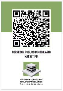 Código QR de Matrícula Habilitante - Corredor Público Inmobiliario INMOP Mendoza Argentina
